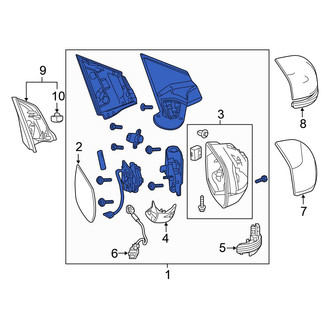 Honda OE - Front Right Door Mirror