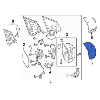 Honda OE - Front Right Door Mirror Cover
