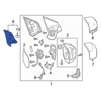 Honda OE - Front Right Door Mirror Trim Ring