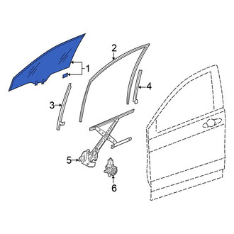 Honda OE - Rear Right Door Glass