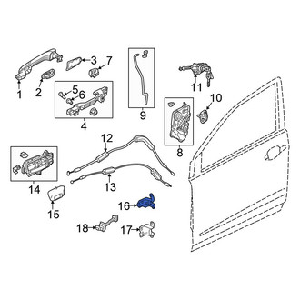Honda OE - Rear Right Upper Door Hinge