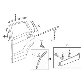 Honda OE - Rear Door - Exterior Trim