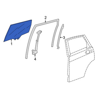 Honda OE - Rear Right Door Glass