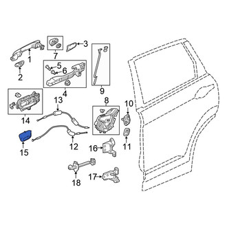 Honda OE - Rear Left Inner Interior Door Handle Screw Cap