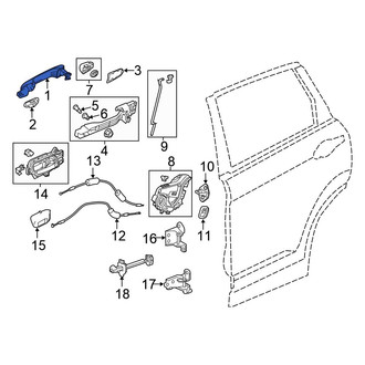 Honda OE - Front Left Outer Exterior Door Handle