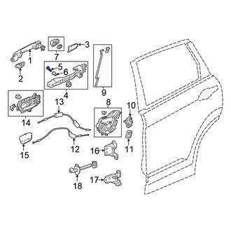 Honda OE - Exterior Door Handle Base Bolt
