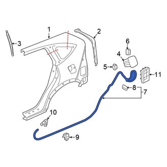 Honda OE - Rear Fuel Filler Door Release Cable