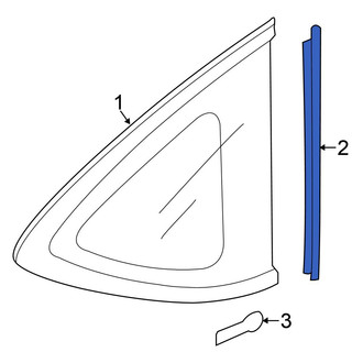 Honda OE - Left Quarter Glass Seal