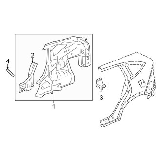 Honda OE - Quarter Panel - Inner Structure (Touring)