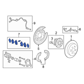 Honda OE - Rear Disc Brake Pad Set