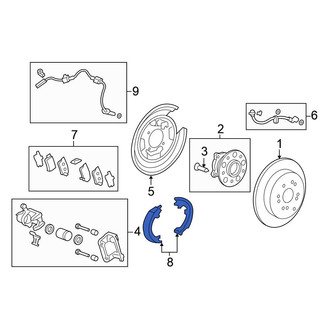 Honda OE - Rear Parking Brake Shoe