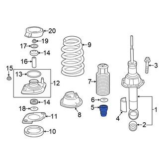 Honda OE - Rear Suspension Strut Bumper
