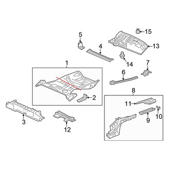 Honda OE - Rear Body & Floor - Floor & Rails
