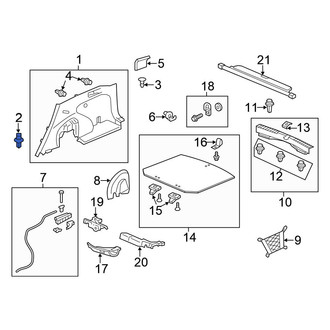 Honda OE - Roof Opening Trim Clip