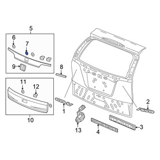 Honda OE - License Plate Light Panel Clip