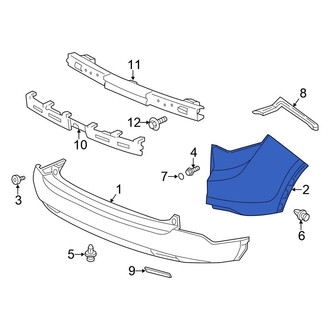 Honda OE - Rear Right Bumper Cover
