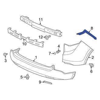 Honda OE - Rear Left Bumper Cover Bracket