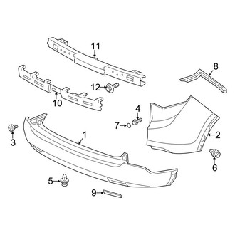 Honda OE - Rear Bumper - Bumper & Components