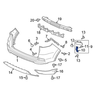 Honda OE - Rear Left Reflector Panel Bracket