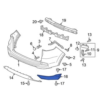 Honda OE - Rear Left Bumper Corner Cover
