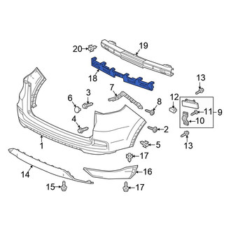 Honda OE - Rear Bumper Impact Absorber