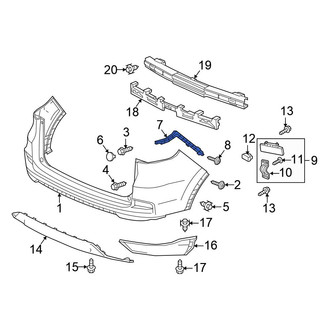 Honda OE - Rear Left Bumper Cover Bracket