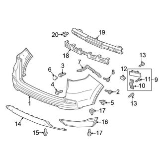Honda OE - Rear Bumper - Bumper & Components