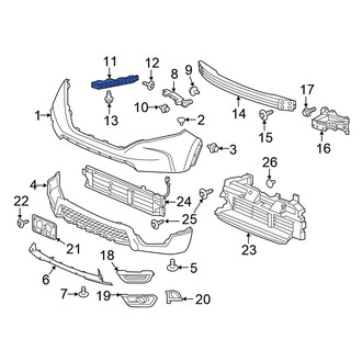 Honda OE - Front Right Bumper Cover Support Rail