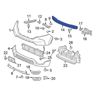 Honda OE - Front Bumper Impact Bar