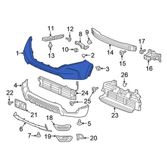 Honda OE - Front Upper Bumper Cover