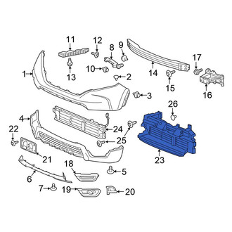Honda OE - Front Upper Radiator Shutter Assembly