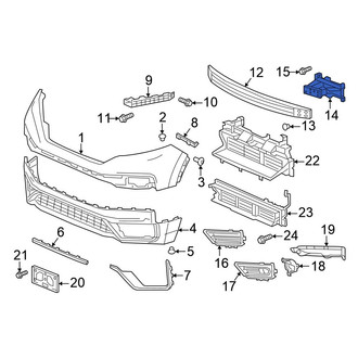 Honda OE - Front Right Bumper Impact Bar Bracket