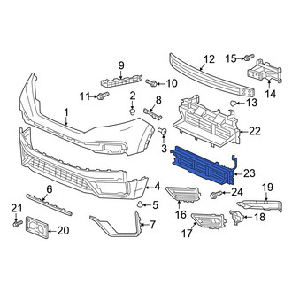 Honda OE - Front Lower Radiator Shutter Assembly