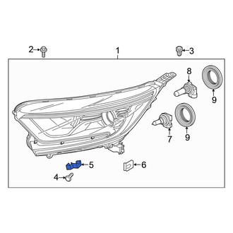 Honda OE - Left Headlight Fastener Clip