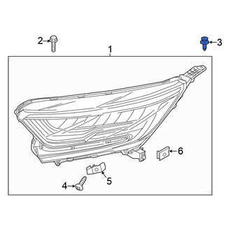 Honda OE - Right Headlight Fastener Clip