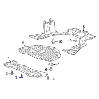 Honda OE - Front Radiator Support Splash Shield Bolt