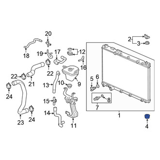 Honda OE - Lower Radiator Insulator