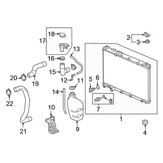 Honda OE - Cooling - Radiator & Components (Hybrid EX / Hybrid EX-L / Hybrid LX / Hybrid Touring)