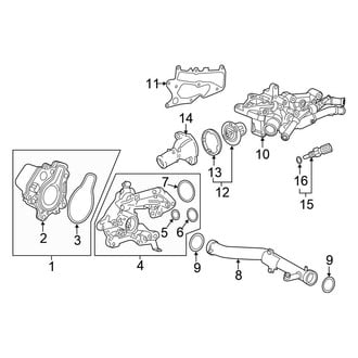 Honda OE - Cooling - Water Pump (Hybrid EX / Hybrid EX-L / Hybrid LX / Hybrid Touring)