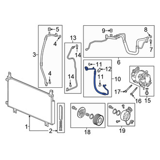 Honda OE - A/C Refrigerant Discharge Hose