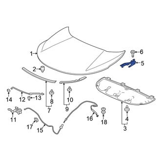 Honda OE - Front Left Hood Hinge
