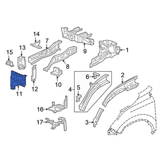 Honda OE - Front Left Frame Side Member Bracket
