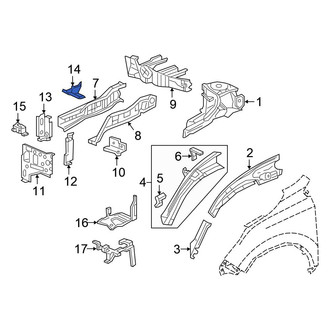Honda OE - Rear Left Frame Side Member Bracket