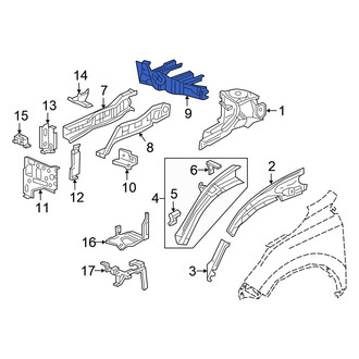 Honda OE - Front Right Fender Outrigger