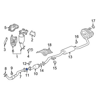 Honda OE - Rear Catalytic Converter Gasket