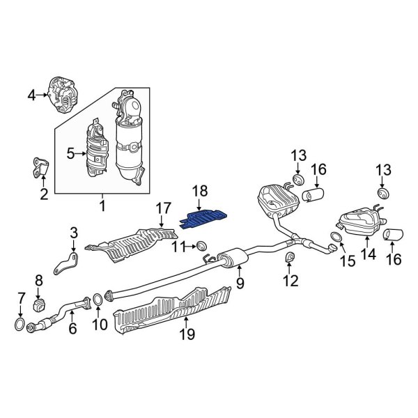Honda OE 74601TLAA00 Exhaust Heat Shield