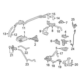 Honda OE - Emission System - Emission Components (EX / EX-L / Touring 1.5L)