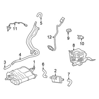 Honda OE - Emission System - Emission Components (Vapor Canister & Sensors), (Hybrid EX / Hybrid EX-L / Hybrid LX / Hybrid Touring)