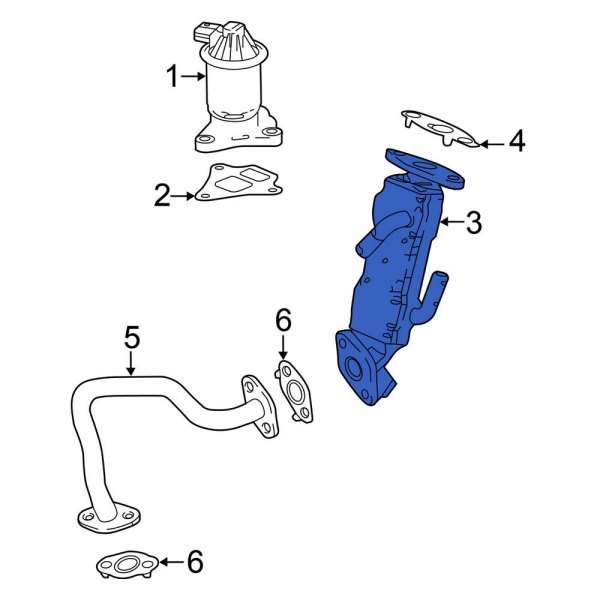 Honda OE 187206W0H01 Exhaust Gas Recirculation (EGR) Cooler