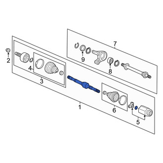 Honda OE - Front Right CV Axle Assembly